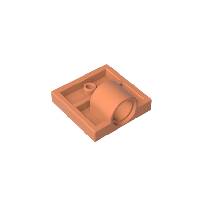 GDS-848 - Plate Special 2 x 2 with 1 Pin Hole [Complete Underside Rib]