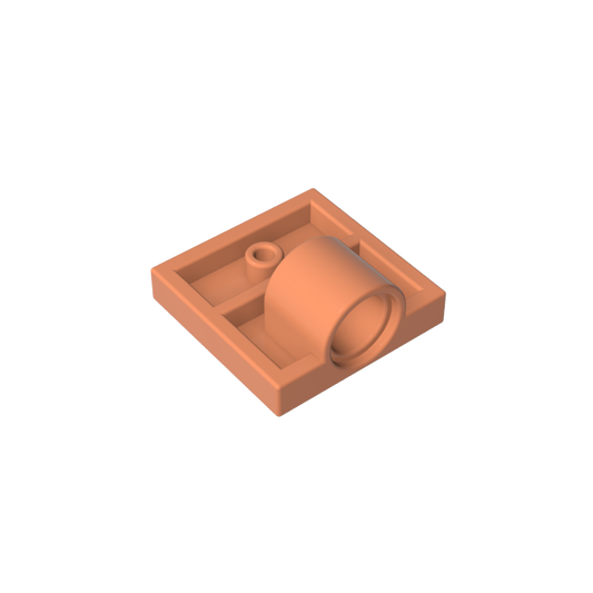 GDS-848 - Plate Special 2 x 2 with 1 Pin Hole [Complete Underside Rib]