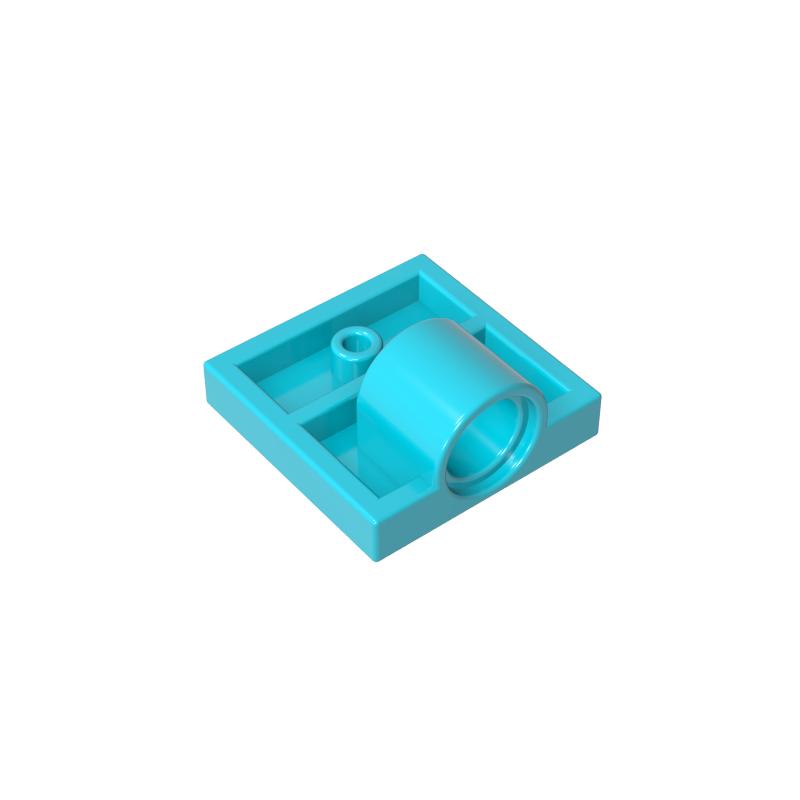 GDS-848 - Plate Special 2 x 2 with 1 Pin Hole [Complete Underside Rib]