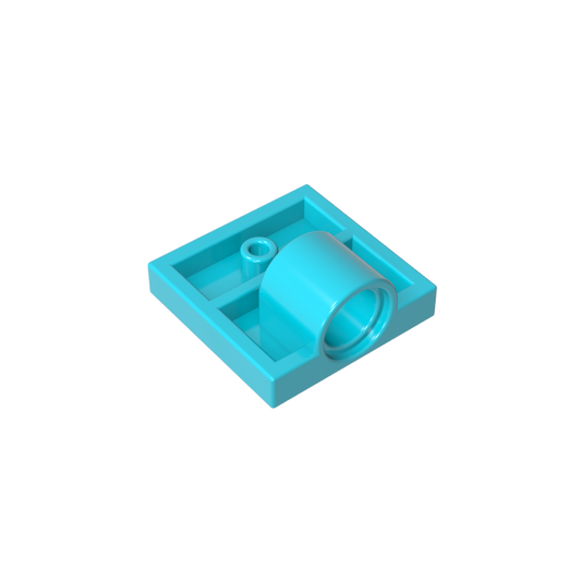 GDS-848 - Plate Special 2 x 2 with 1 Pin Hole [Complete Underside Rib]
