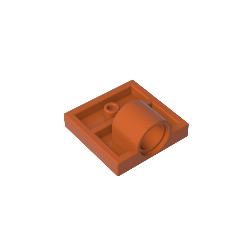 GDS-848 - Plate Special 2 x 2 with 1 Pin Hole [Complete Underside Rib]