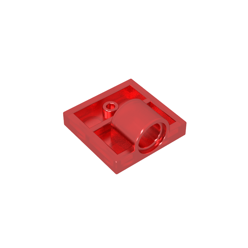 GDS-848 - Plate Special 2 x 2 with 1 Pin Hole [Complete Underside Rib]