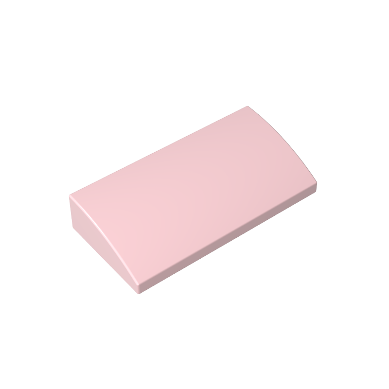 GDS-859 - Slope Brick Curved 2 x 4 x 2/3 No Studs, with Bottom Tubes