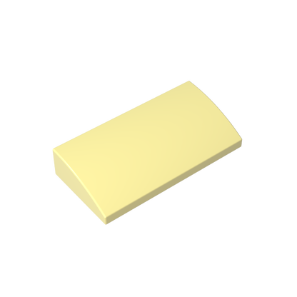 GDS-859 - Slope Brick Curved 2 x 4 x 2/3 No Studs, with Bottom Tubes