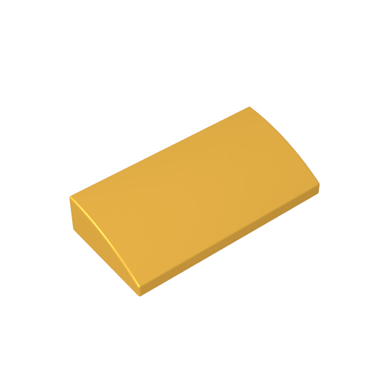 GDS-859 - Slope Brick Curved 2 x 4 x 2/3 No Studs, with Bottom Tubes