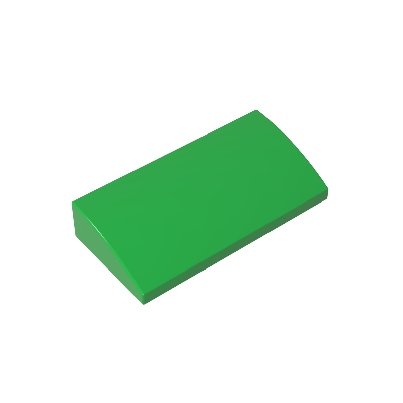 GDS-859 - Slope Brick Curved 2 x 4 x 2/3 No Studs, with Bottom Tubes