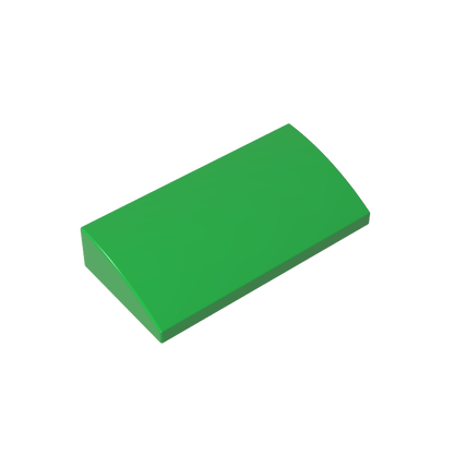 GDS-859 - Slope Brick Curved 2 x 4 x 2/3 No Studs, with Bottom Tubes