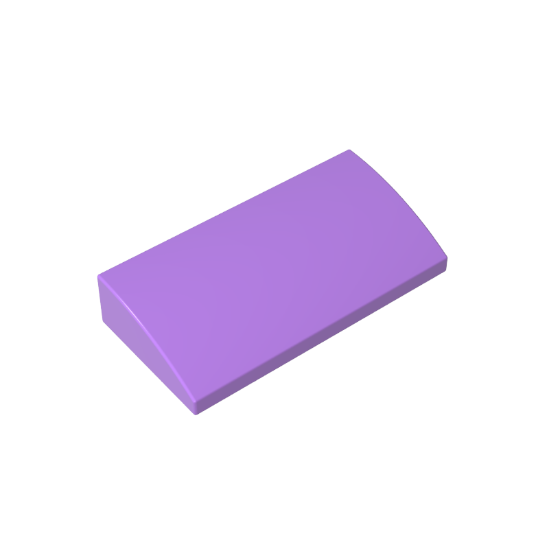 GDS-859 - Slope Brick Curved 2 x 4 x 2/3 No Studs, with Bottom Tubes