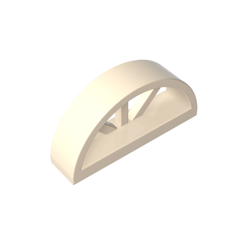 GDS-873 - Window 1 x 4 x 1 2/3 with Spoked Rounded Top