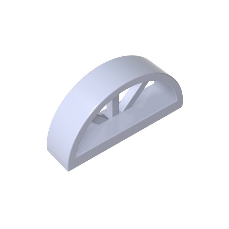 GDS-873 - Window 1 x 4 x 1 2/3 with Spoked Rounded Top