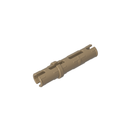 GDS-888 - Technic Pin Long with Friction Ridges Lengthwise, 2 Center Slots