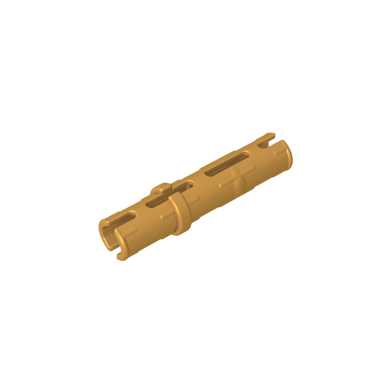 GDS-888 - Technic Pin Long with Friction Ridges Lengthwise, 2 Center Slots