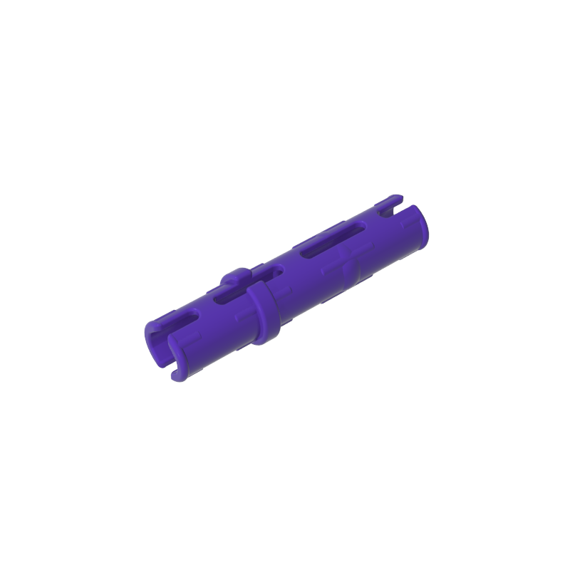 GDS-888 - Technic Pin Long with Friction Ridges Lengthwise, 2 Center Slots