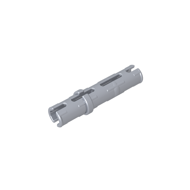 GDS-888 - Technic Pin Long with Friction Ridges Lengthwise, 2 Center Slots