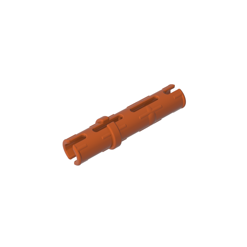 GDS-888 - Technic Pin Long with Friction Ridges Lengthwise, 2 Center Slots
