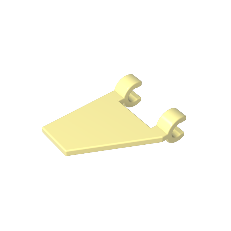 GDS-895 - Flag 2 x 2 Trapezoid with 2 Clips [Thick U Clips]