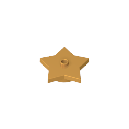 GDS-90072 - Plate Special 5-Point Star 4 x 4 2/3 with One Stud