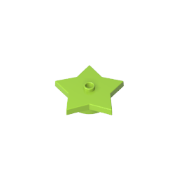 GDS-90072 - Plate Special 5-Point Star 4 x 4 2/3 with One Stud