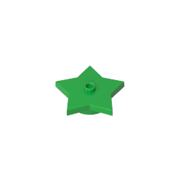 GDS-90072 - Plate Special 5-Point Star 4 x 4 2/3 with One Stud