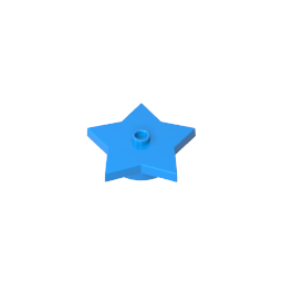 GDS-90072 - Plate Special 5-Point Star 4 x 4 2/3 with One Stud
