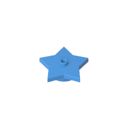 GDS-90072 - Plate Special 5-Point Star 4 x 4 2/3 with One Stud