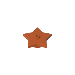 GDS-90072 - Plate Special 5-Point Star 4 x 4 2/3 with One Stud