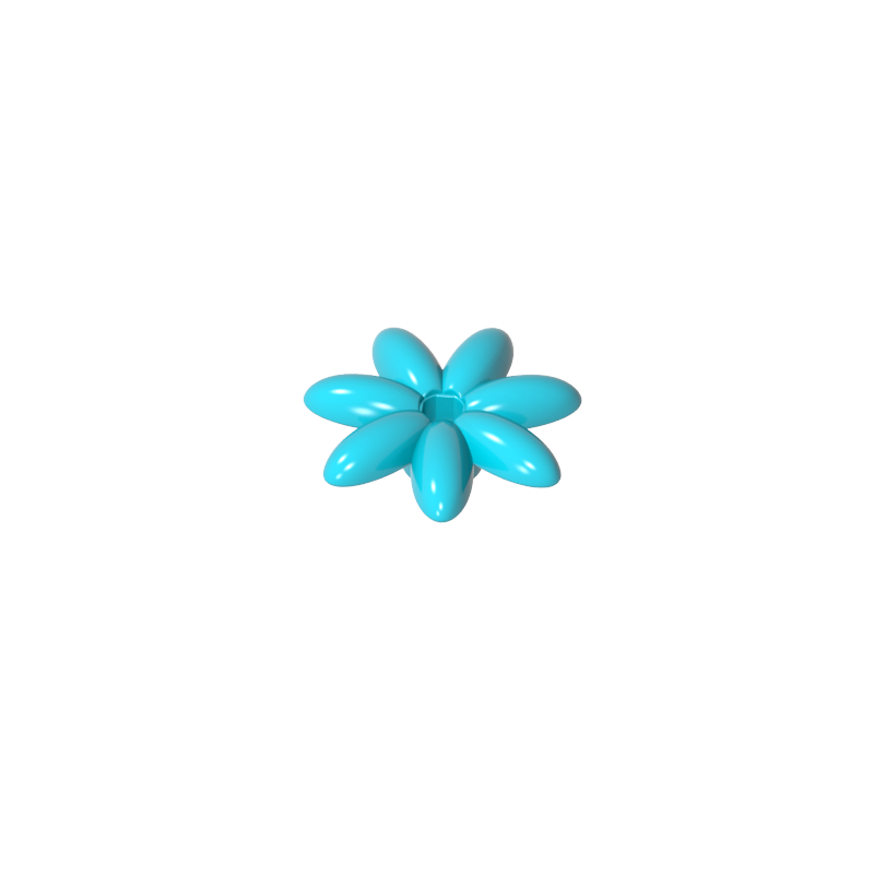 GDS-90121 - Plant, Outdoor Accessory Kit, Flower with 7 Thin Petals and Pin