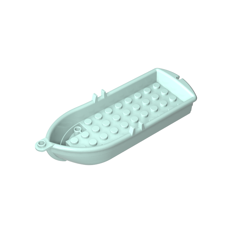 GDS-90132 - Boat / Rowing Boat 14 x 5 x 2 with Oarlocks [2 Hollow Inside Studs]