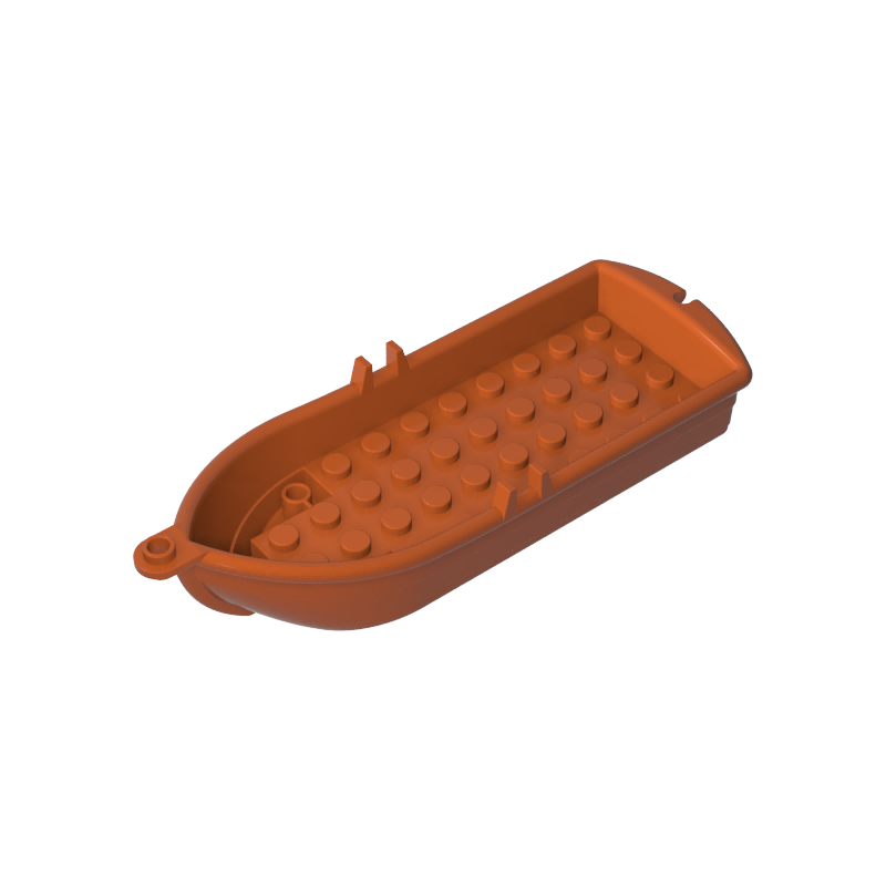 GDS-90132 - Boat / Rowing Boat 14 x 5 x 2 with Oarlocks [2 Hollow Inside Studs]