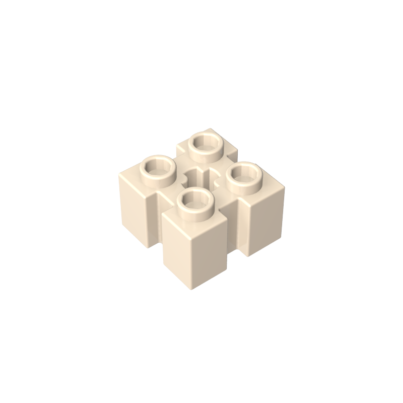 GDS-90179 - Brick Special 2 x 2 with Grooves and Axle Hole