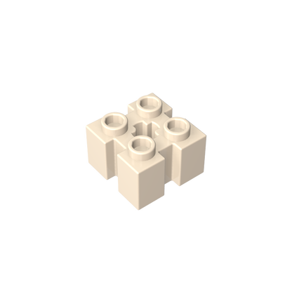 GDS-90179 - Brick Special 2 x 2 with Grooves and Axle Hole