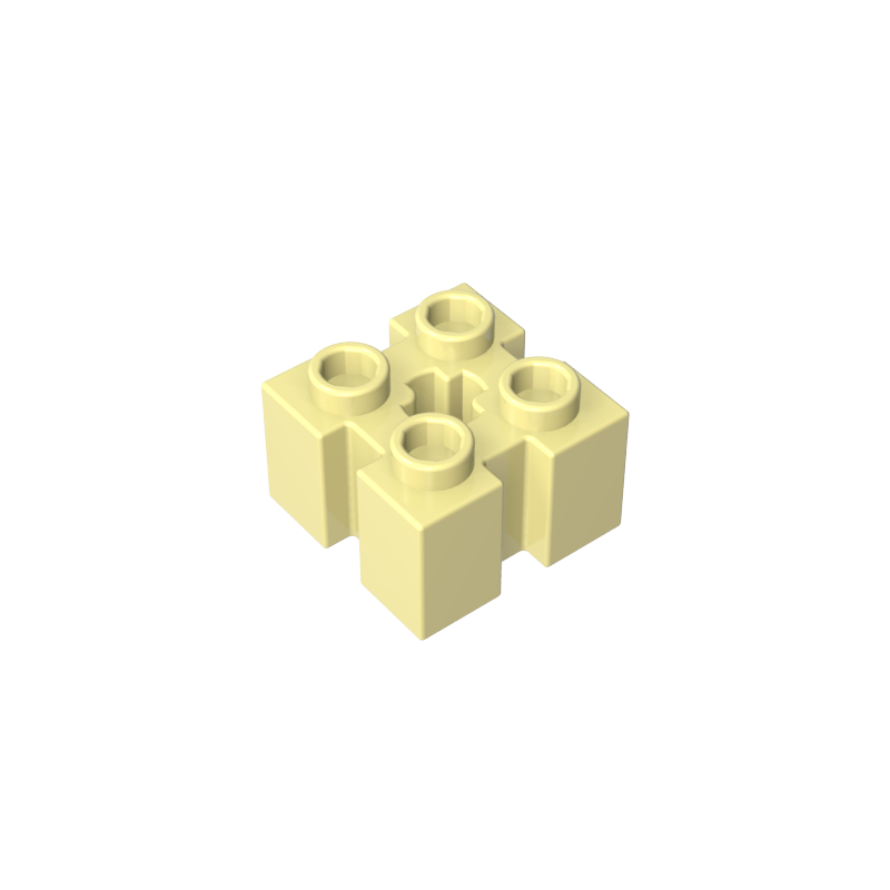 GDS-90179 - Brick Special 2 x 2 with Grooves and Axle Hole