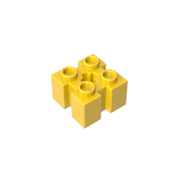 GDS-90179 - Brick Special 2 x 2 with Grooves and Axle Hole