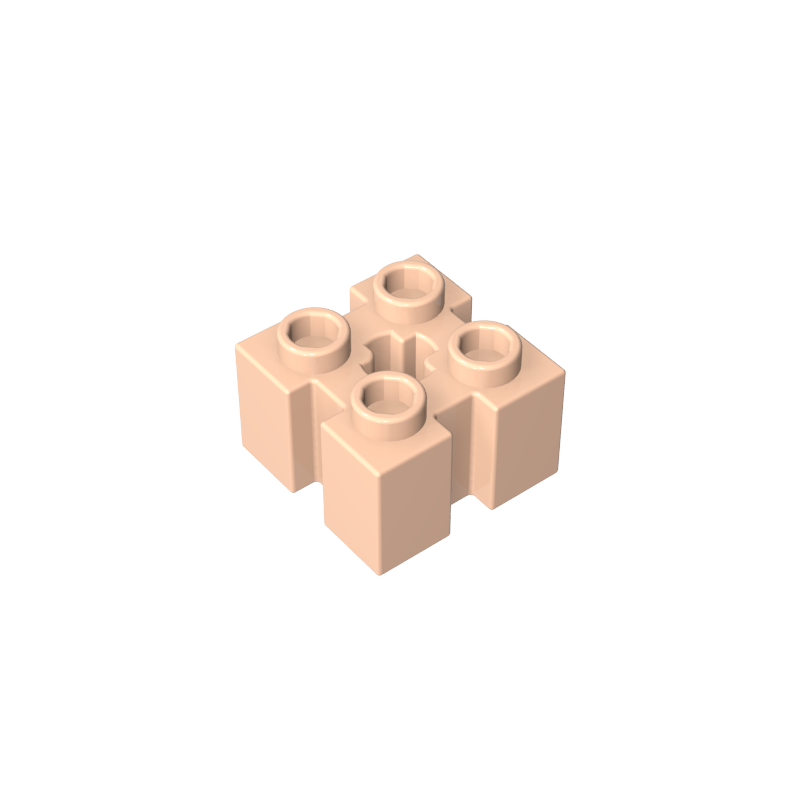 GDS-90179 - Brick Special 2 x 2 with Grooves and Axle Hole