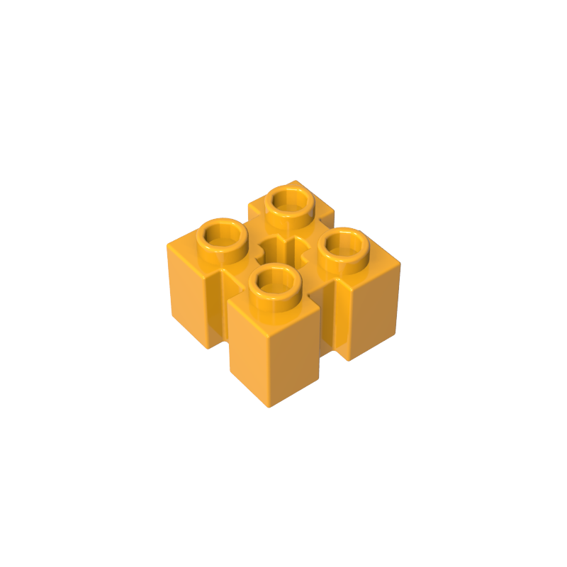 GDS-90179 - Brick Special 2 x 2 with Grooves and Axle Hole