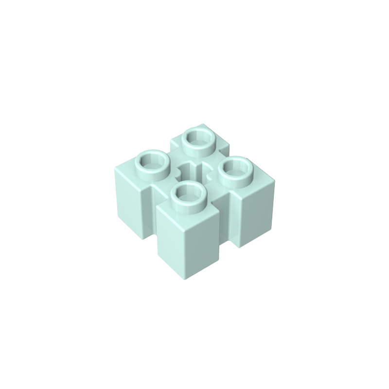 GDS-90179 - Brick Special 2 x 2 with Grooves and Axle Hole