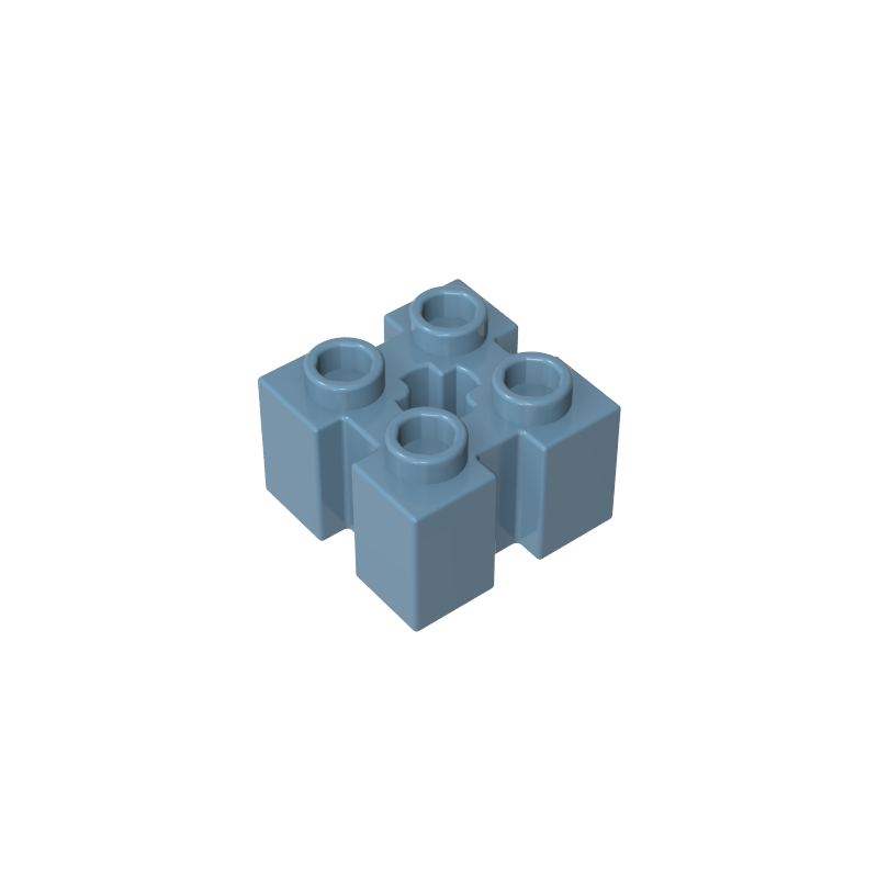 GDS-90179 - Brick Special 2 x 2 with Grooves and Axle Hole