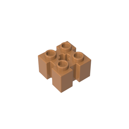 GDS-90179 - Brick Special 2 x 2 with Grooves and Axle Hole