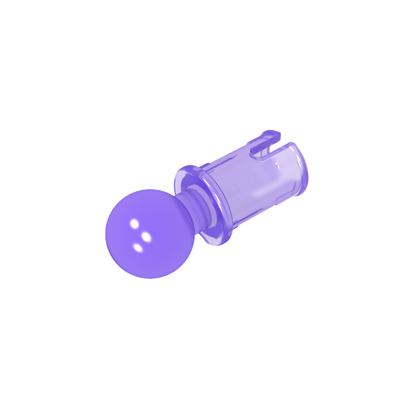 GDS-903 - Technic Pin with Friction Ridges Lengthwise and Towball