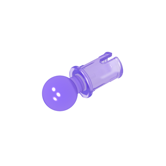 GDS-903 - Technic Pin with Friction Ridges Lengthwise and Towball