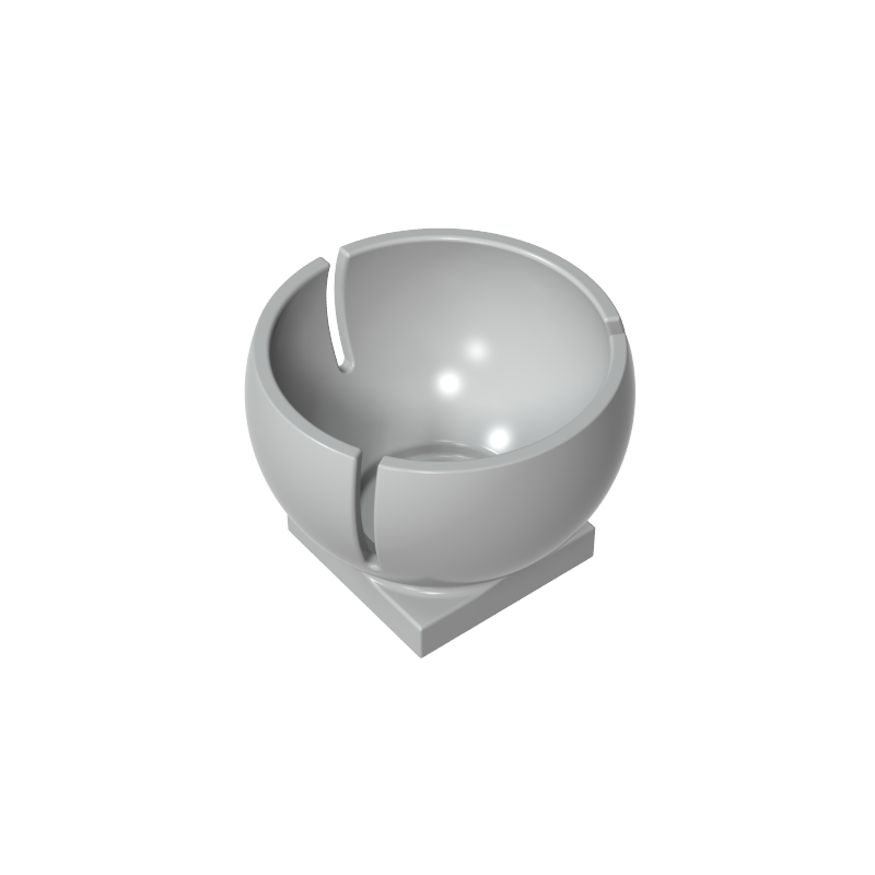 GDS-90314 - Cylinder Hemisphere 2 x 2 Ball Turret Socket Base
