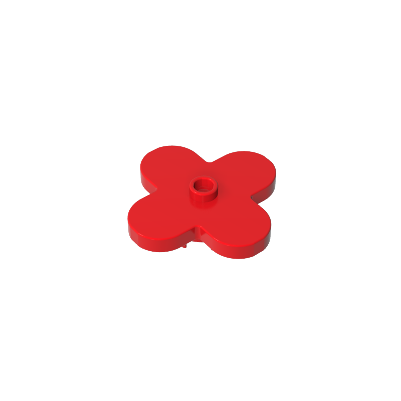 GDS-90324 - Plate, Flower 4 x 4 Rounded Petals with Center Stud