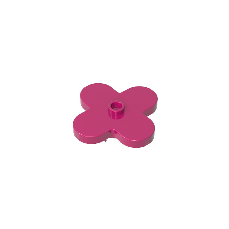 GDS-90324 - Plate, Flower 4 x 4 Rounded Petals with Center Stud