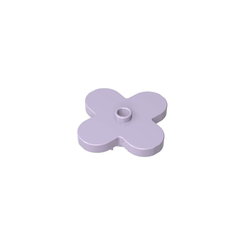 GDS-90324 - Plate, Flower 4 x 4 Rounded Petals with Center Stud