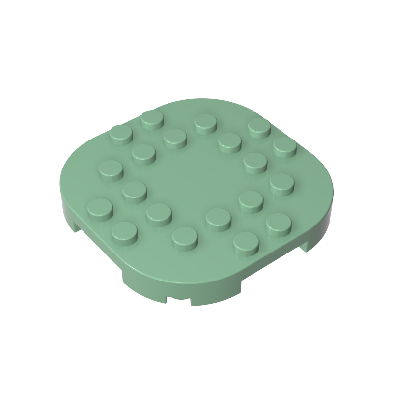 GDS-90348 - Plate Round Corners 6 x 6 x 2/3 Circle with Reduced Knobs
