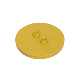 GDS-90362 - Plate Special Round 4 x 4 with 2 Studs [Plain]