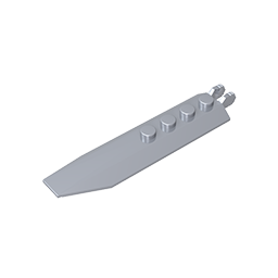 GDS-90422 - Hinge Plate 1 x 8 with Angled Side Extensions, Squared Plate Underside