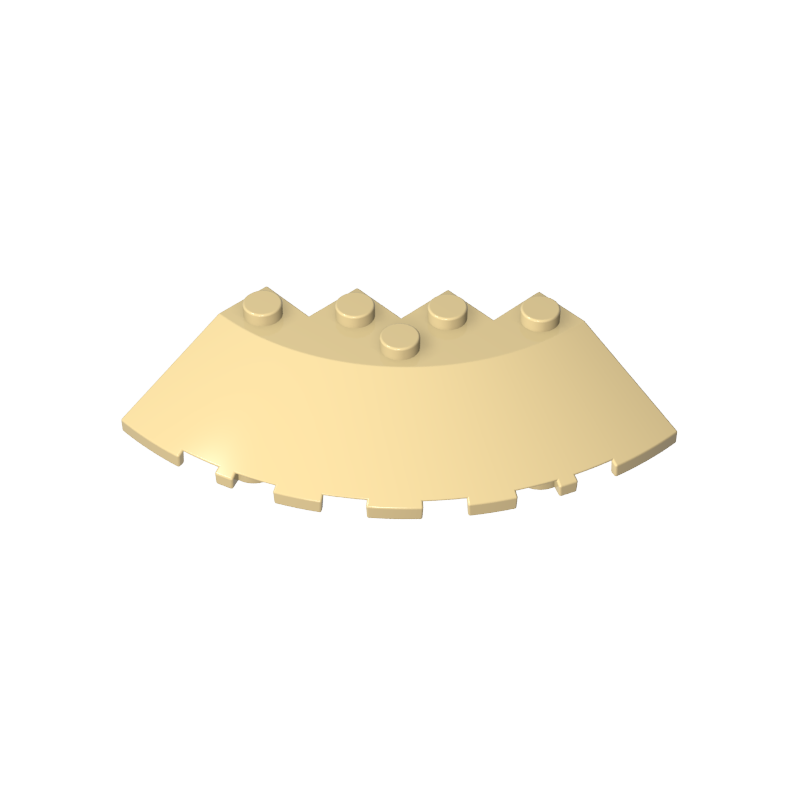 GDS-90469 - Brick Round Corner 6 x 6 with 33Degrees Slope and Facet Cutout