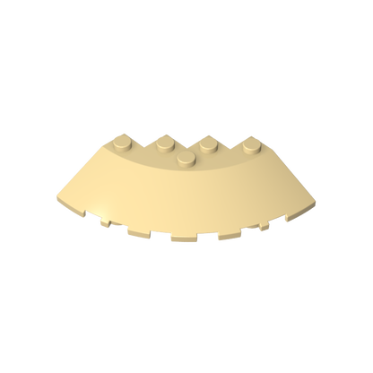 GDS-90469 - Brick Round Corner 6 x 6 with 33Degrees Slope and Facet Cutout