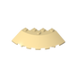 GDS-90469 - Brick Round Corner 6 x 6 with 33Degrees Slope and Facet Cutout